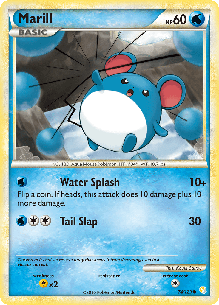 Marill HeartGold & SoulSilver card