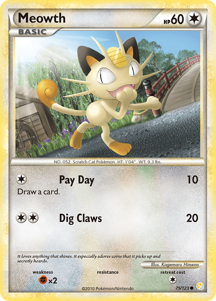 Meowth HeartGold & SoulSilver card