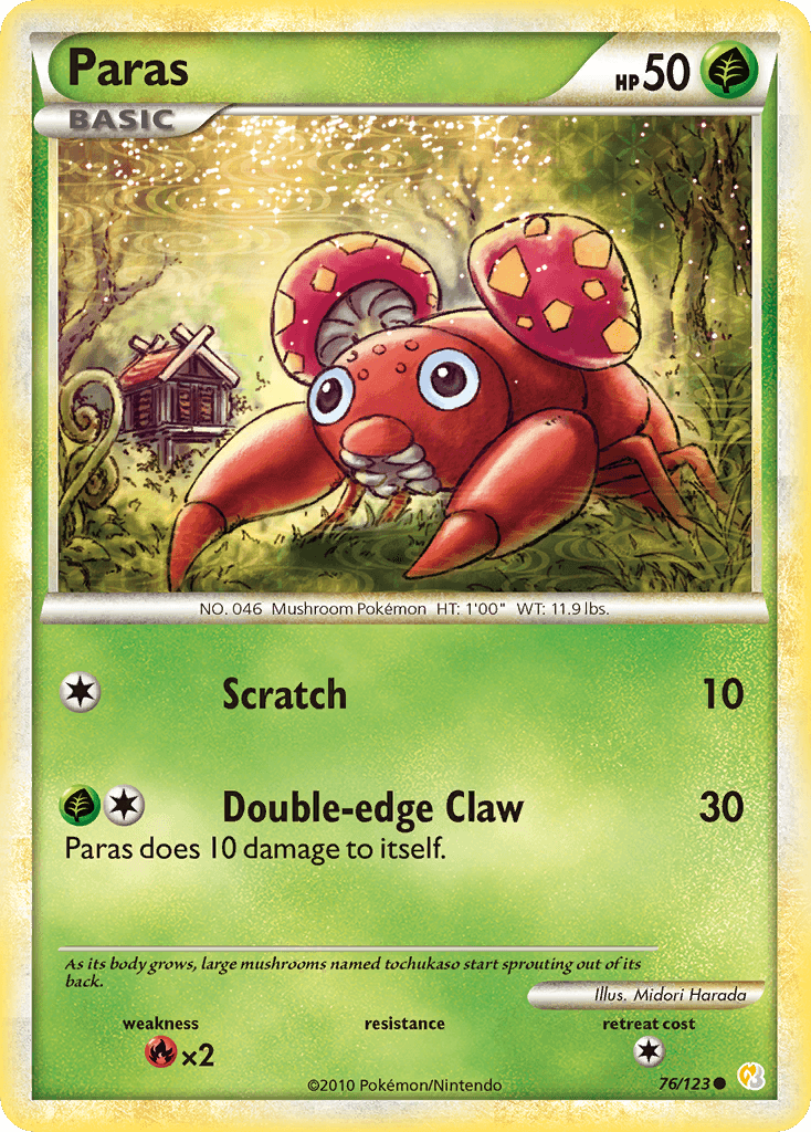 Paras HeartGold & SoulSilver card