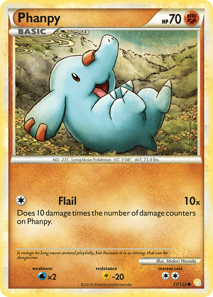 Phanpy HeartGold & SoulSilver card