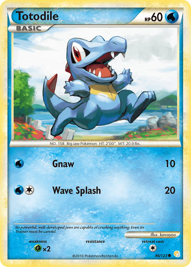 Totodile HeartGold & SoulSilver card