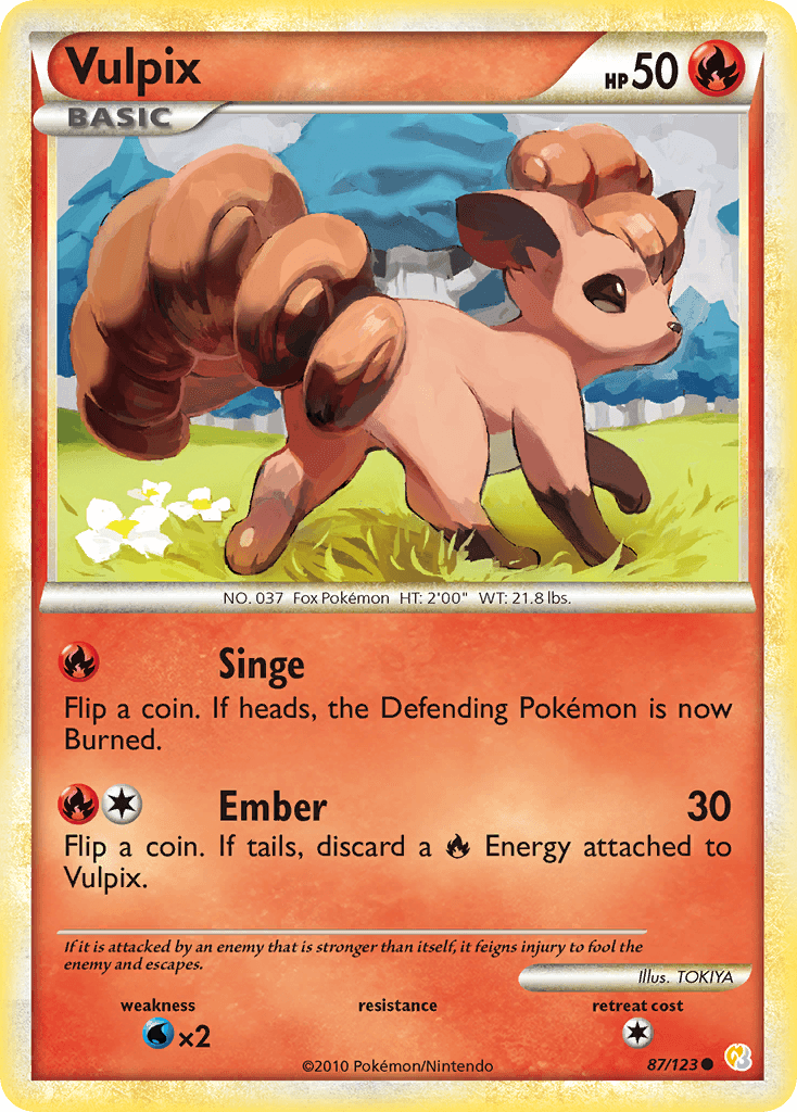 Vulpix HeartGold & SoulSilver card