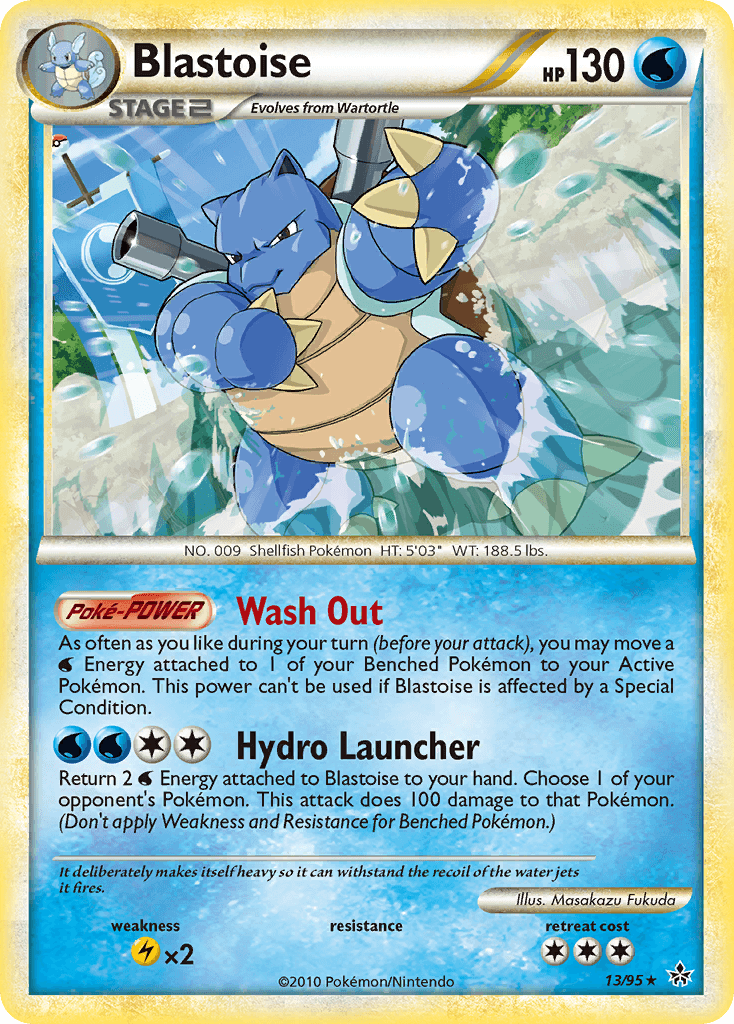 Blastoise HS—Unleashed card