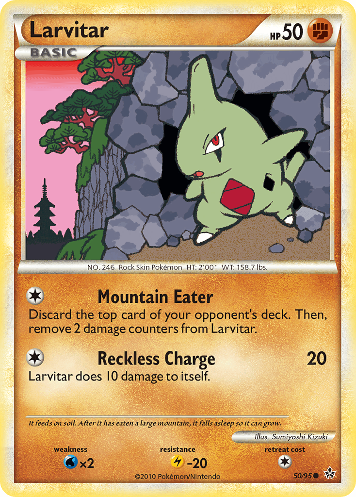 Larvitar HS—Unleashed card