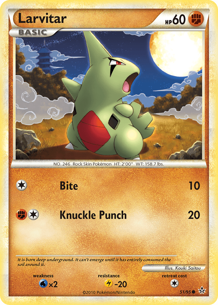 Larvitar HS—Unleashed card