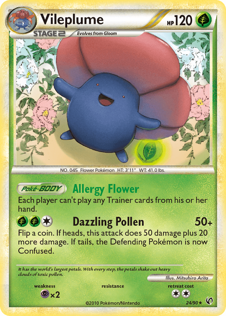 Vileplume HS—Undaunted card