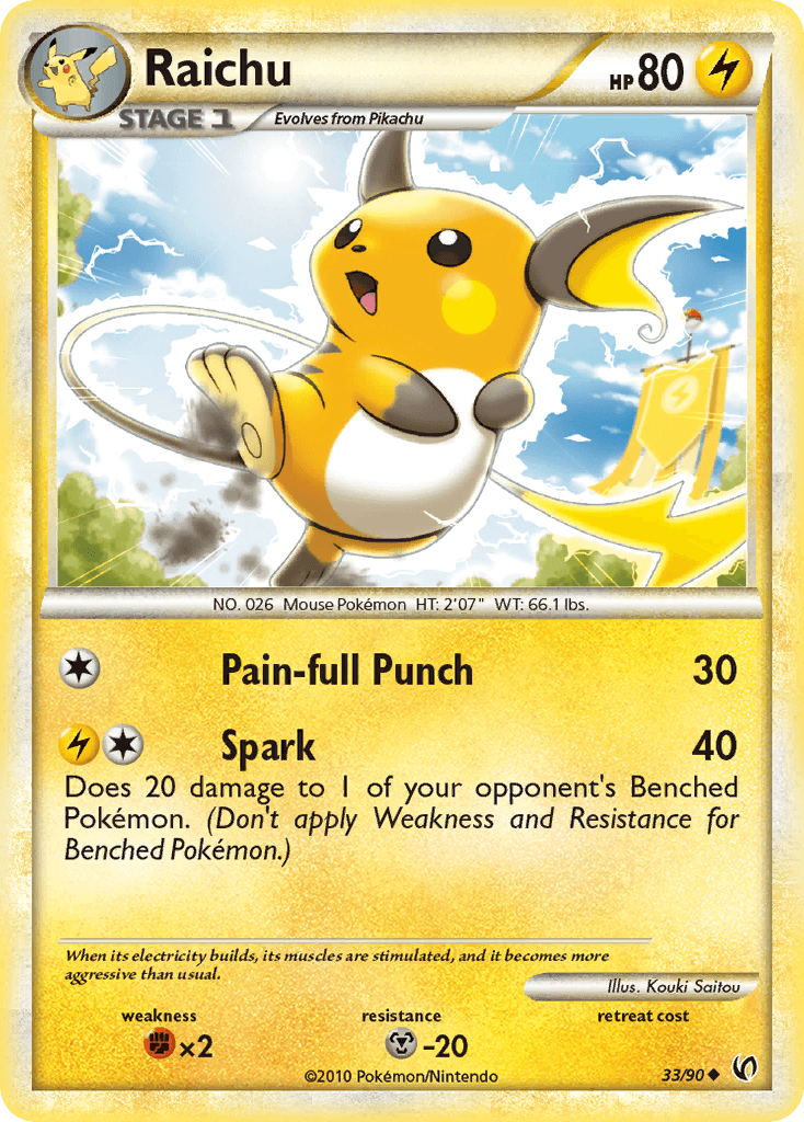 Raichu HS—Undaunted card