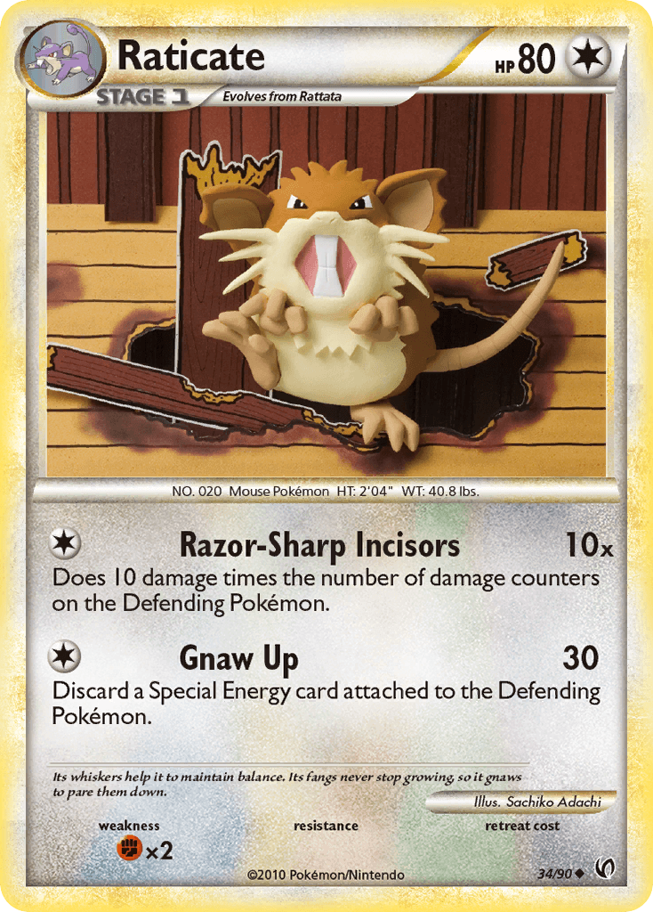 Raticate HS—Undaunted card