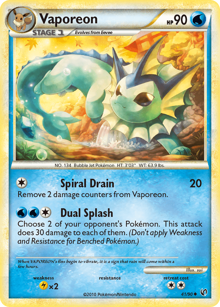 Vaporeon HS—Undaunted card