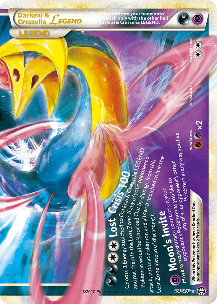 Darkrai & Cresselia LEGEND HS—Triumphant card