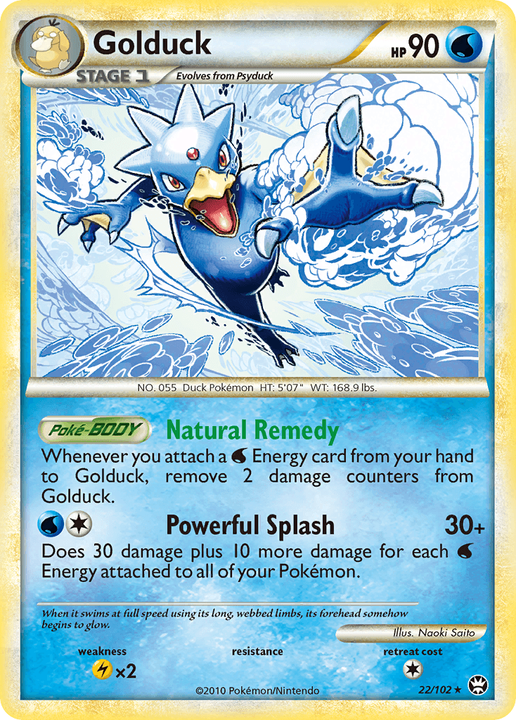 Golduck HS—Triumphant card