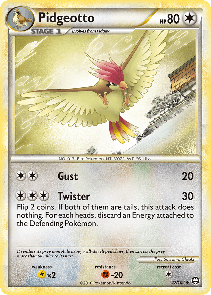 Pidgeotto HS—Triumphant card