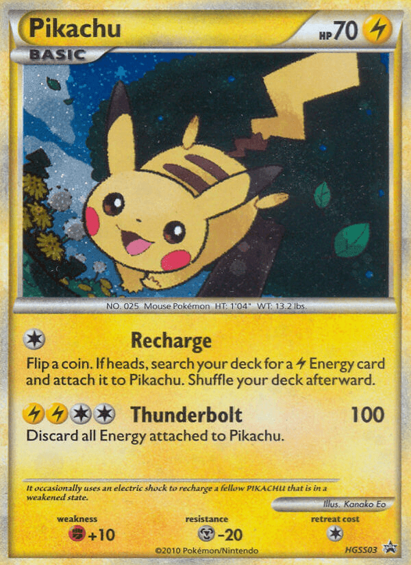Pikachu HGSS Black Star Promos card