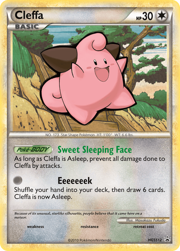 Cleffa HGSS Black Star Promos card