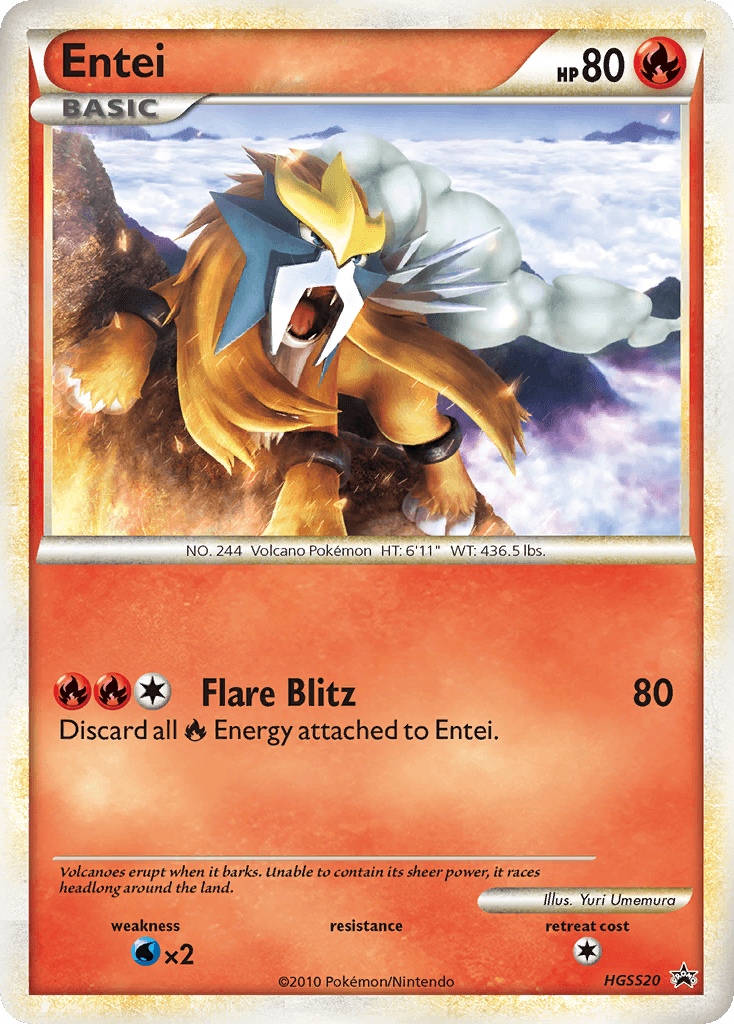 Entei HGSS Black Star Promos card