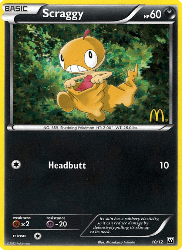 Scraggy McDonald's Collection 2012 card