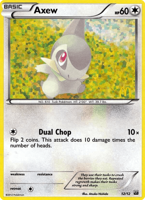Axew McDonald's Collection 2012 card