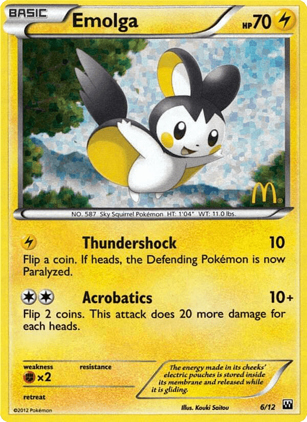Emolga McDonald's Collection 2012 card
