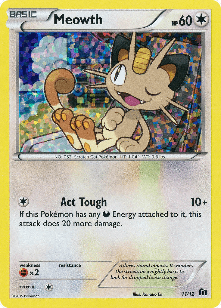 Meowth McDonald's Collection 2016 card