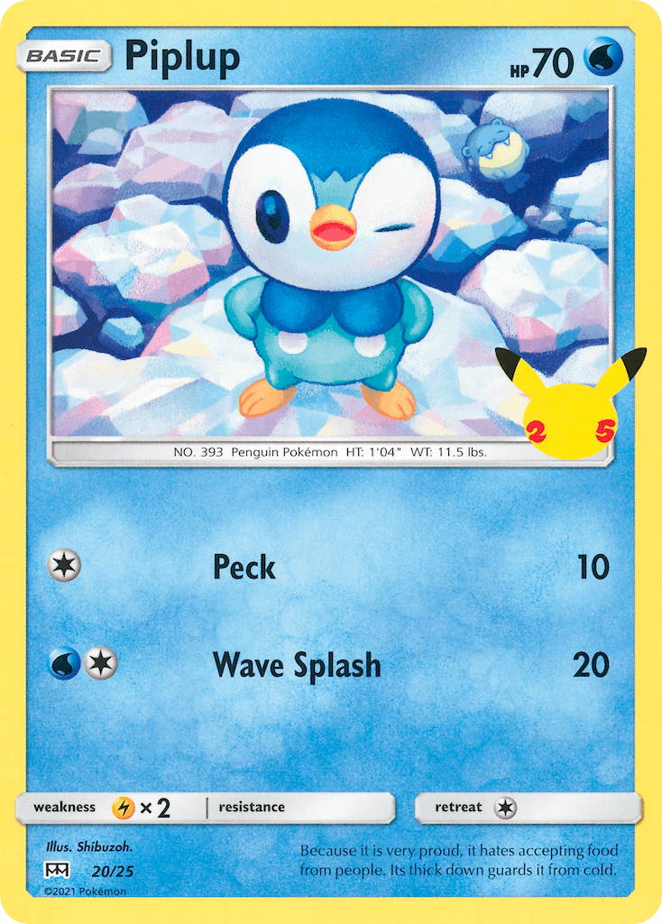 Piplup McDonald's Collection 2021 card
