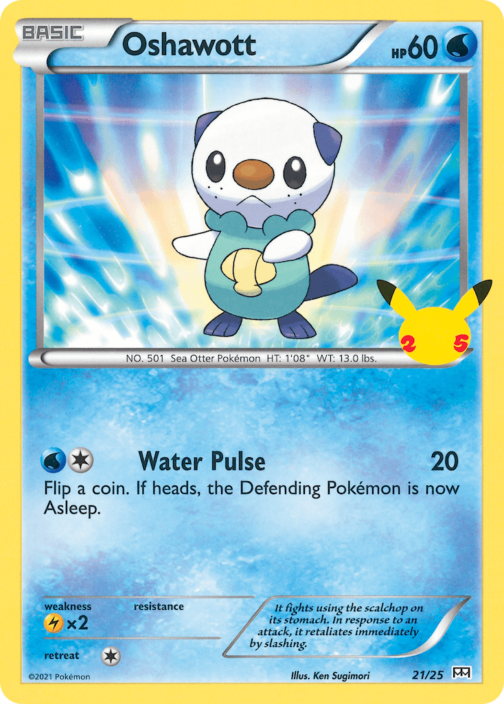 Oshawott McDonald's Collection 2021 card