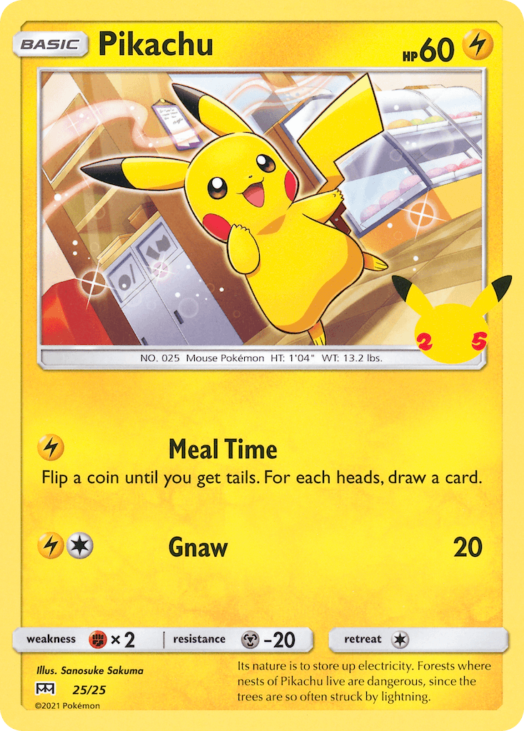 Pikachu McDonald's Collection 2021 card