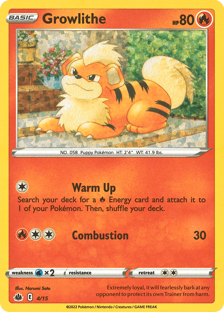 Growlithe McDonald's Collection 2022 card