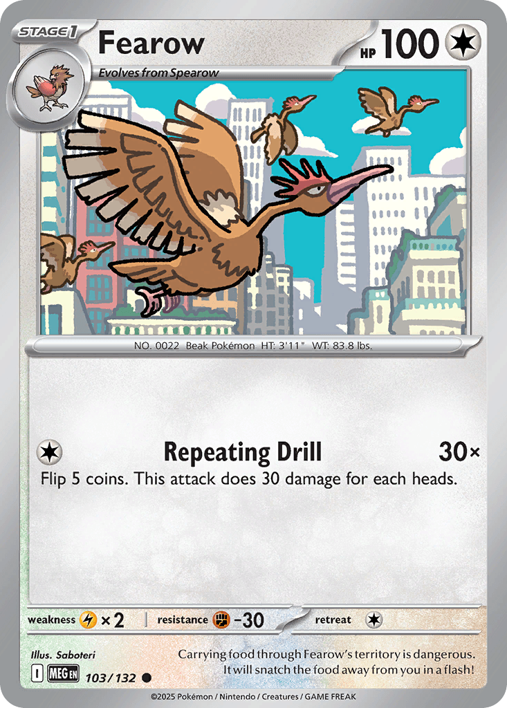 Fearow Mega Evolution card