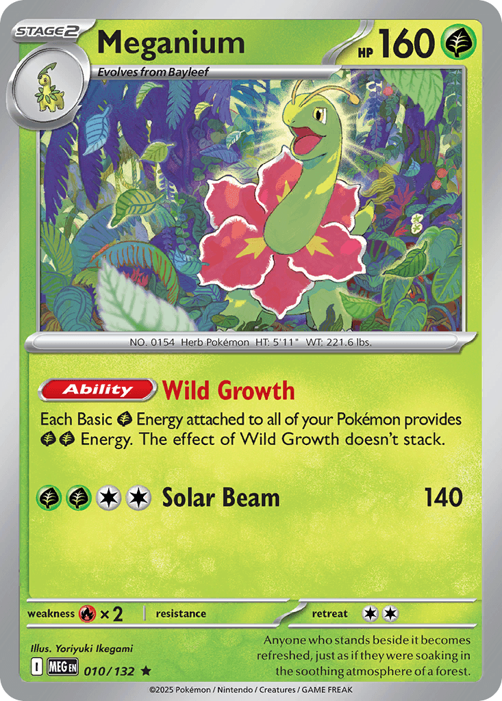 Meganium Mega Evolution card