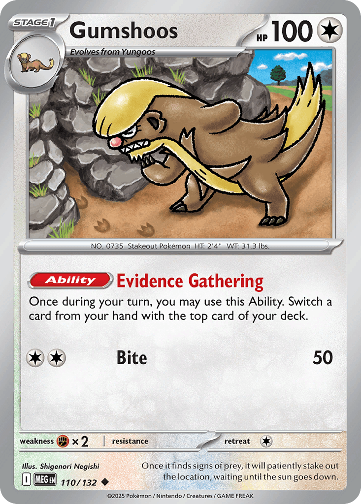 Gumshoos Mega Evolution card