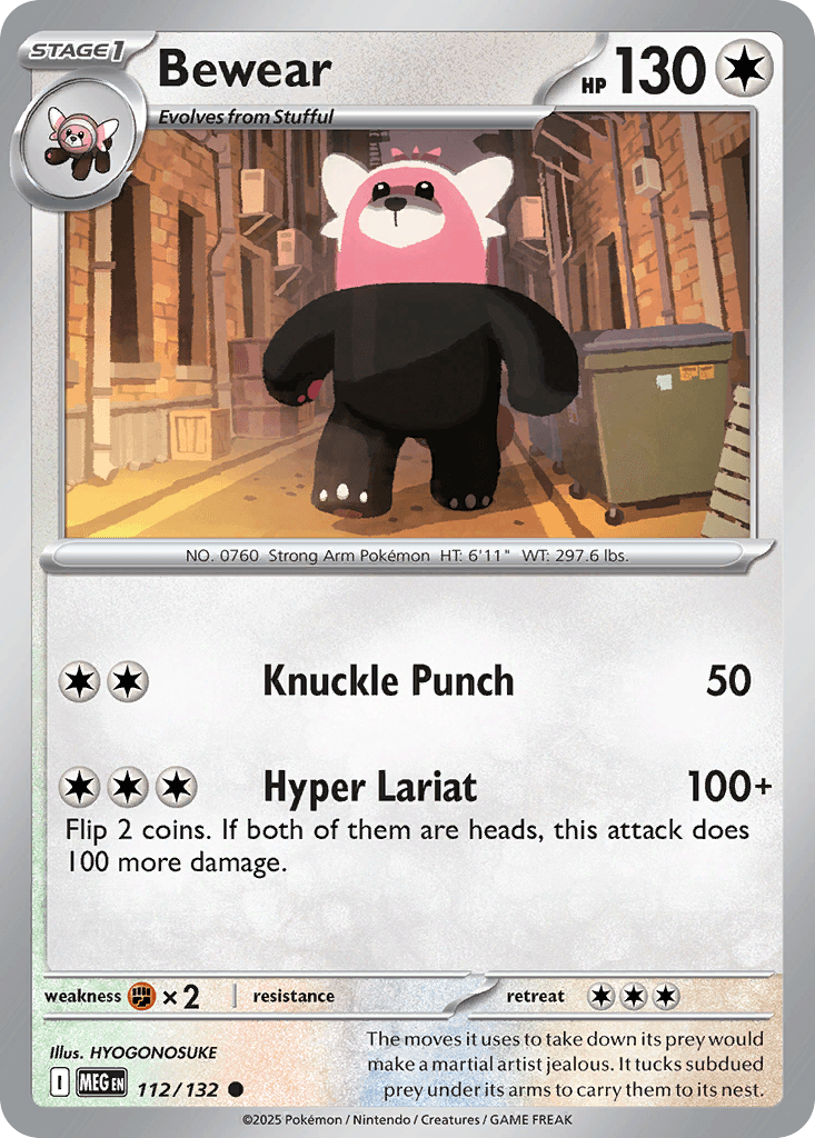 Bewear Mega Evolution card