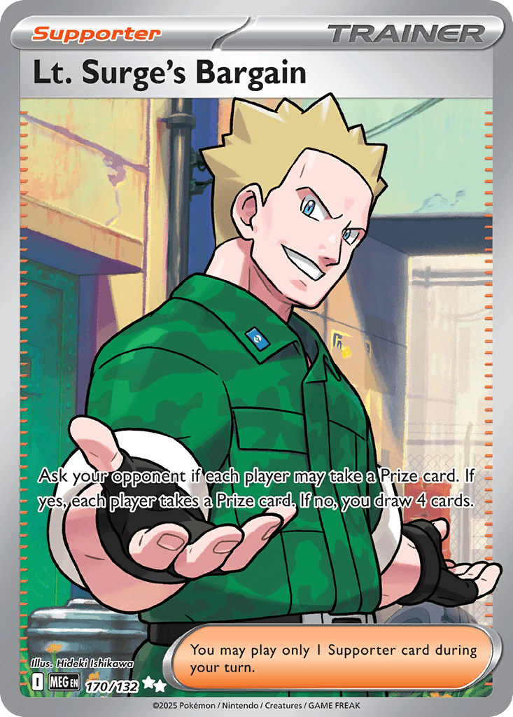 Lt. Surge's Bargain Mega Evolution card