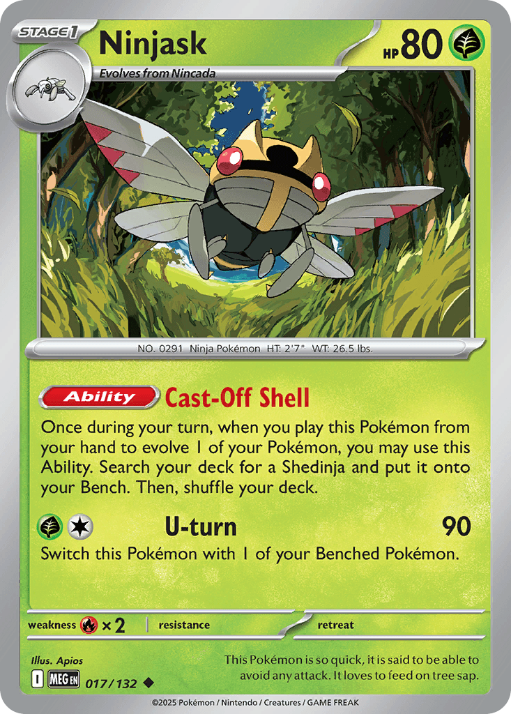 Ninjask 寶可夢 card