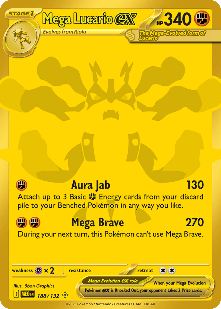 Mega Lucario ex 寶可夢 card