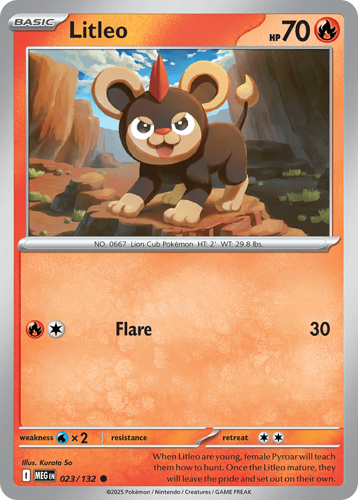 Litleo Mega Evolution card
