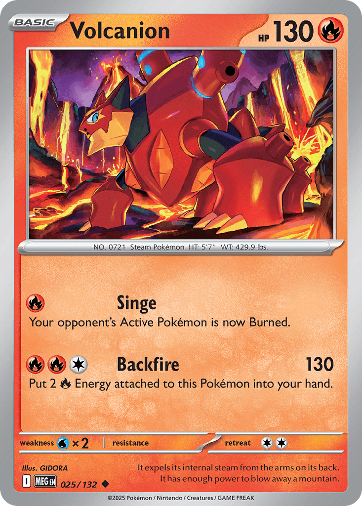 Volcanion Mega Evolution card