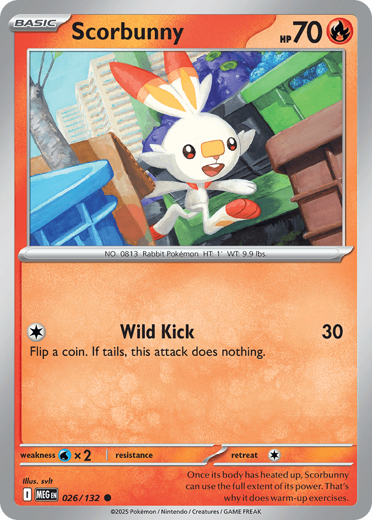 Scorbunny Mega Evolution card
