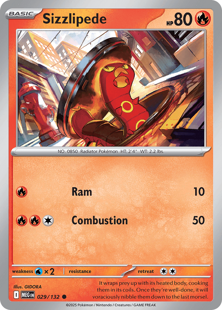 Sizzlipede Mega Evolution card