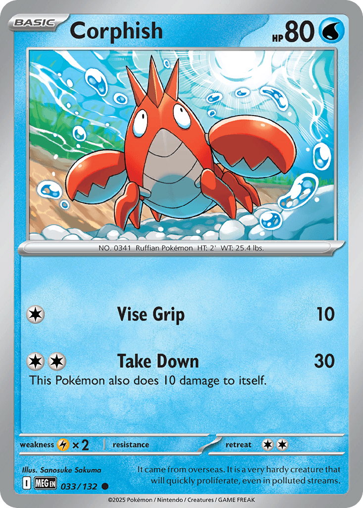 Corphish 寶可夢 card