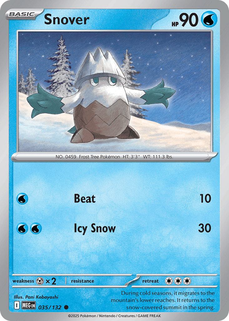 Snover Mega Evolution card