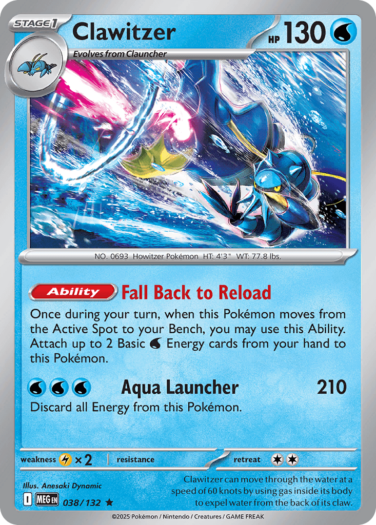Clawitzer Mega Evolution card