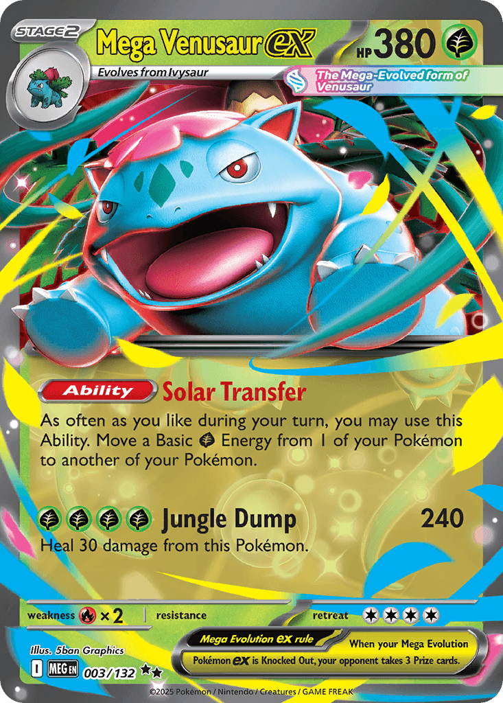 Mega Venusaur ex Mega Evolution card