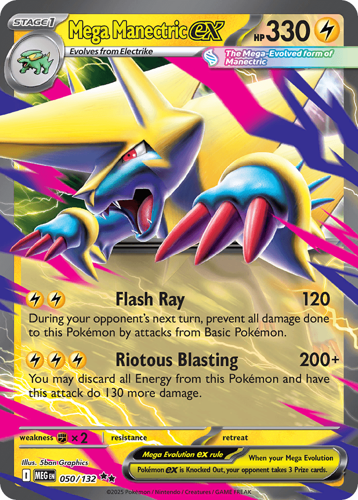 Mega Manectric ex Mega Evolution card