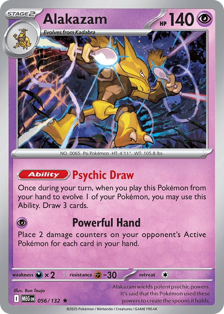 Alakazam Mega Evolution card