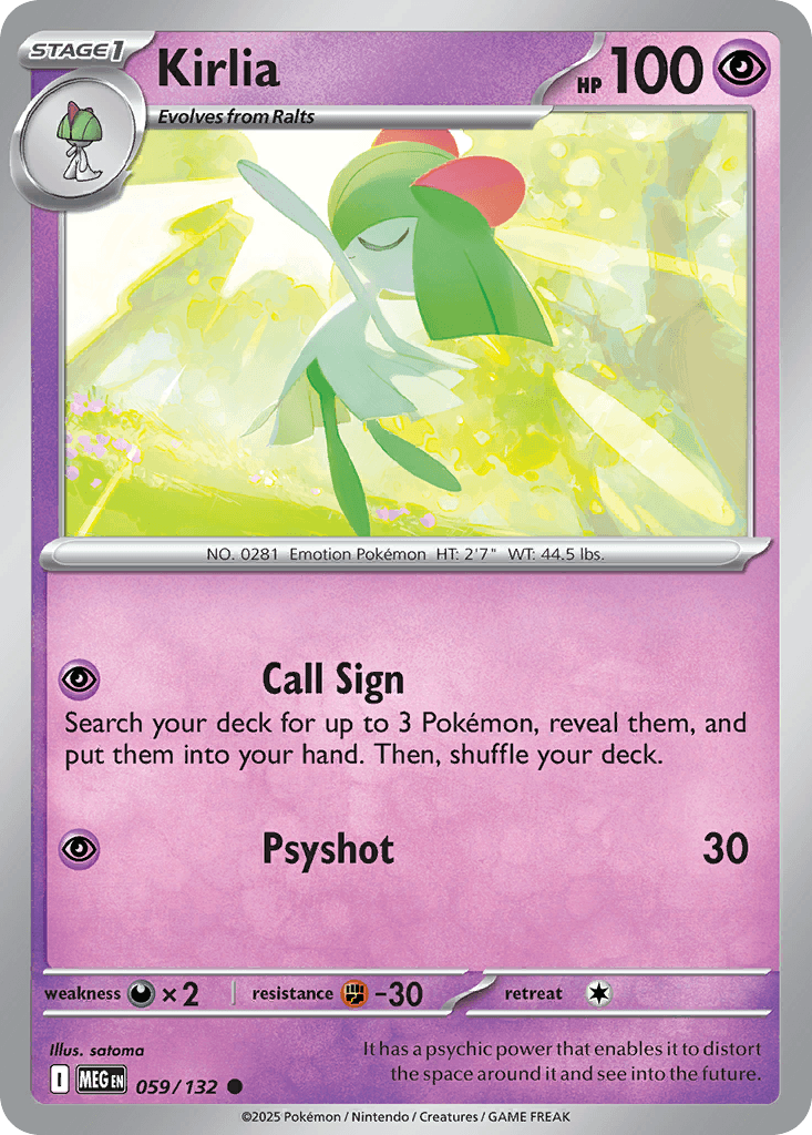 Kirlia Mega Evolution card