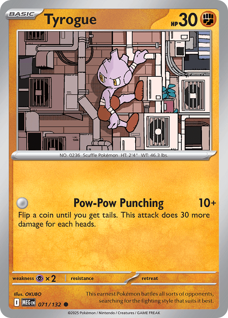 Tyrogue Mega Evolution card