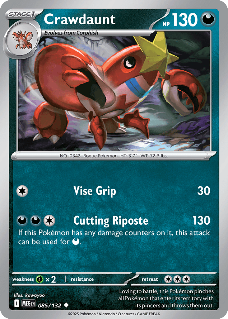Crawdaunt Mega Evolution card