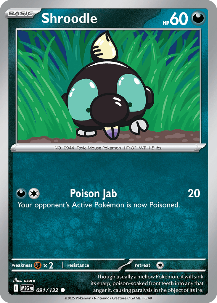 Shroodle Mega Evolution card