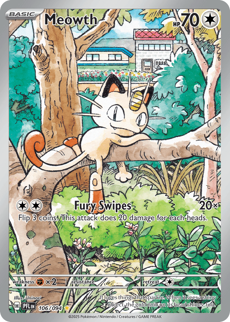 Meowth Phantasmal Flames card