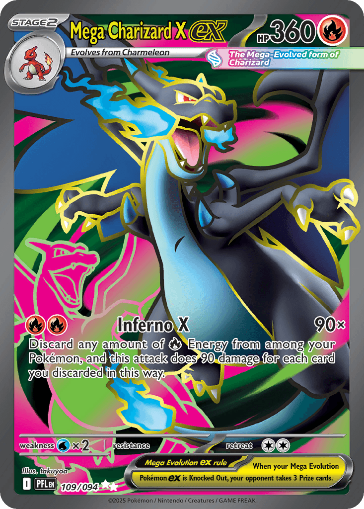 Mega Charizard X ex Phantasmal Flames card